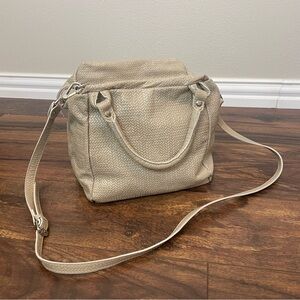 Vintage Giudit Woven Genuine Leather Shoulder Bag Chain Detail